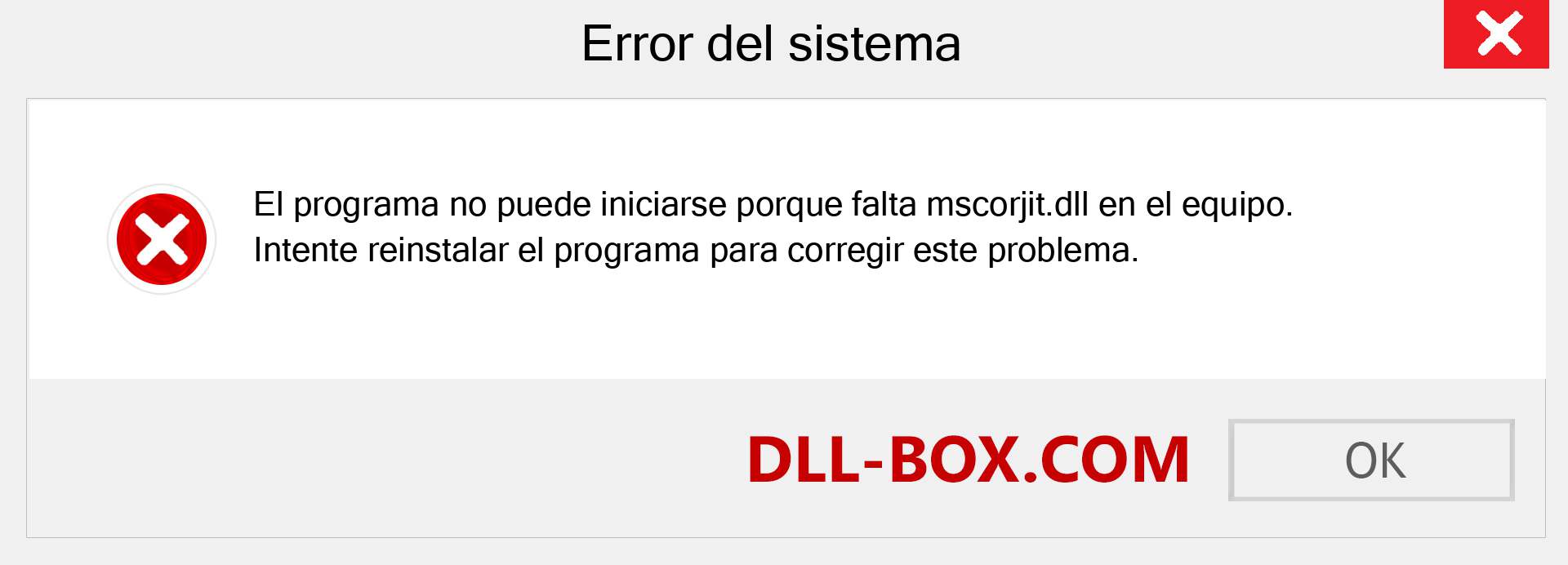 ¿Falta el archivo mscorjit.dll ?. Descargar para Windows 7, 8, 10 - Corregir mscorjit dll Missing Error en Windows, fotos, imágenes